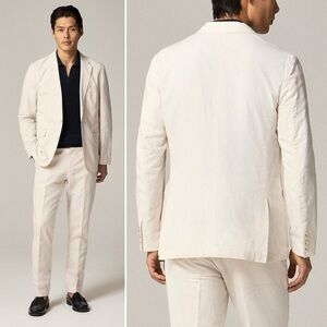 NWT J. Crew Ludlow Blazer Jacket Sport Coat Linen Cotton Classic Preppy 42R